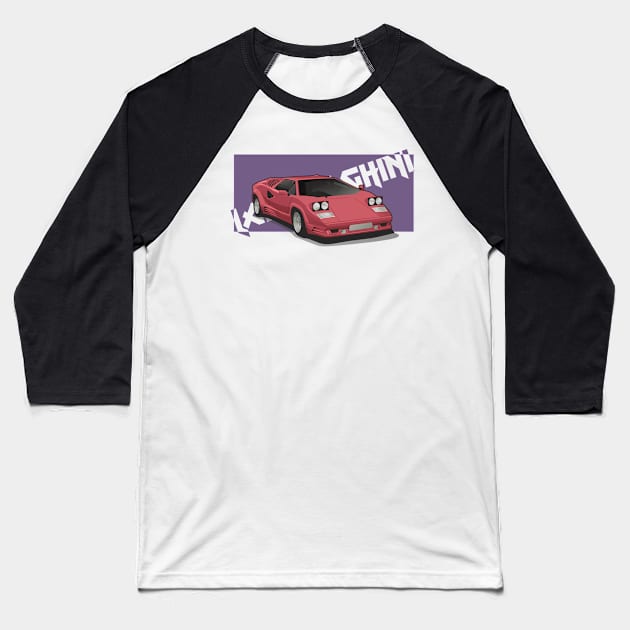 LAMBORGHINI COUNTACH Baseball T-Shirt by SHVA